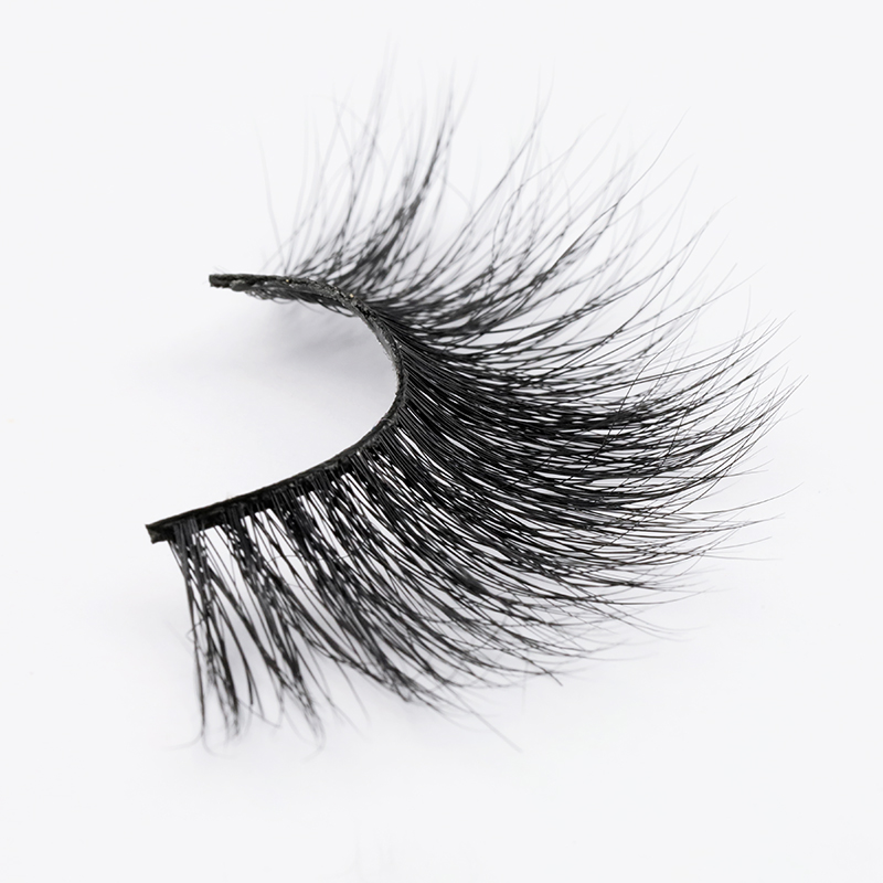 Wholesale Price 100% Real Mink Fur 5D 25mm Strip Lashes with Private Label in the US YY122